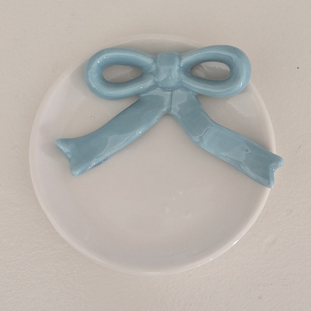 Blue Bow Trinket Dish